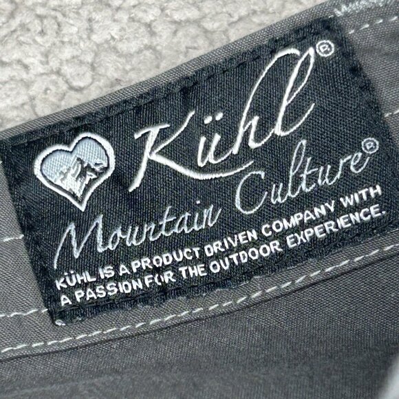 Kuhl Shorts Womens 4 Gray Hiking Stretch Pockets Outdoor Logo Utility 6" Inseam - Picture 7 of 12